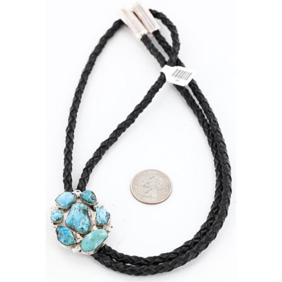 Handmade Certified Authentic Zuni .925 Sterling Silver Turquoise NUGGETS Native American Bolo Tie 390792496081 Handmade Certified Authentic Zuni .925 Sterling Silver Turquoise NUGGETS Native American Bolo Tie 390792496081