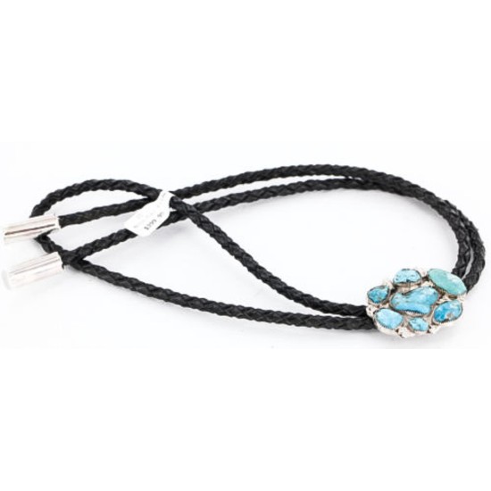 Handmade Certified Authentic Zuni .925 Sterling Silver Turquoise NUGGETS Native American Bolo Tie 390792496081 Handmade Certified Authentic Zuni .925 Sterling Silver Turquoise NUGGETS Native American Bolo Tie 390792496081