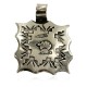 Handmade Feather Bear Certified Authentic Navajo Native American Nickel Pendant 13128-1