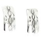Handmade Feather Certified Authentic Navajo .925 Sterling Silver Stud Native American Earrings 17136-2