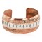 Handmade Feather Certified Authentic Navajo Pure .925 Sterling Silver and Copper Native American Bracelet 12839-1