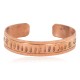 Handmade Feather Certified Authentic Navajo Pure Copper Native American Bracelet 12840-3