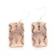 Handmade Feather Certified Authentic Pure Copper Navajo Native American Dangle Earrings 18170-1