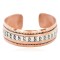 Handmade Feather Maze Navajo .925 Sterling Silver and Pure Copper Certified Authentic Native American Bracelet 13097-2