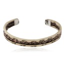 Handmade Feather Navajo Certified Authentic Pure Copper and Brass Native American Bracelet 12958-4