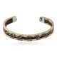 Handmade Feather Navajo Certified Authentic Pure Copper and Brass Native American Bracelet 12958-4
