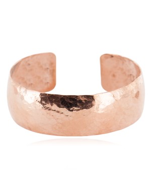 Handmade Hammered Certified Authentic Navajo Native American Pure Copper Bracelet 13054-1