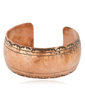 Handmade Hammered Certified Authentic Navajo Pure Copper Native American Bracelet  12868-9