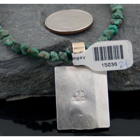 Handmade HoganCertified Authentic Navajo .925 Sterling Silver and 12kt Gold Filled Turquoise 6 Native American Necklace 390582570842 Handmade HoganCertified Authentic Navajo .925 Sterling Silver and 12kt Gold Filled Turquoise 6 Native American Necklace 390582570842