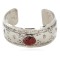 Handmade Horse Certified Authentic Natural Coral Navajo Nickel Native American Bracelet 12797
