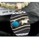 Handmade Horse Certified Authentic Navajo .925 Sterling Silver 12kt Gold Filled Turquoise Native American Necklace 370801291926