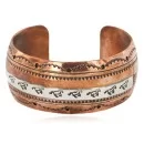 Handmade Horse Navajo Pure .925 Sterling Silver and Copper Native American Bracelet 12843-2