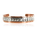 Handmade Horse Certified Authentic Navajo Pure .925 Sterling Silver Copper Native American Bracelet 12721-5