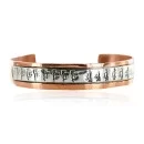 Handmade Horse Navajo Pure .925 Sterling Silver Copper Native American Bracelet 12721-5