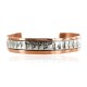 Handmade Horse Certified Authentic Navajo Pure .925 Sterling Silver Copper Native American Bracelet 12721-5