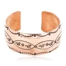 Handmade Horse Navajo Pure Copper Native American Bracelet 12771
