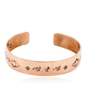 Handmade Horse Certified Authentic Navajo Pure Copper Native American Bracelet 12773-1