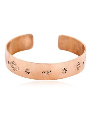 Handmade Horse Certified Authentic Navajo Pure Copper Native American Bracelet 12773-3