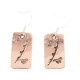 Handmade Horse Certified Authentic Pure Copper Navajo Native American Dangle Earrings 18170-9