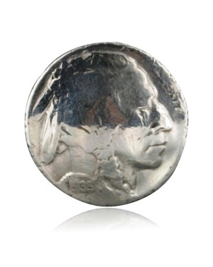 Handmade Indian Head Real Old Buffalo Coin Certified Authentic Navajo .925 Sterling Silver Native American Ring  390718937226