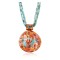 Handmade Inlaid Turtle Navajo .925 Sterling Silver Natural Spiny Oyster Turquoise Signed Native American Necklace 15651