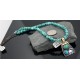 Handmade Kiva Certified Authentic Navajo .925 Sterling Silver and 12kt Gold Filled Turquoise Native American Necklace 390582579733