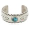 Handmade Kokopelli Certified Authentic Navajo Nickel Natural Turquoise Native American Bracelet 01 12784-5