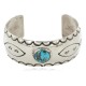Handmade Kokopelli Certified Authentic Navajo Nickel Natural Turquoise Native American Bracelet 01 12784-5
