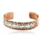 Handmade Kokopelli Rain Certified Authentic Navajo Pure .925 Sterling Silver and Copper Native American Bracelet 12762-4