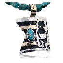 Handmade Kokopelli RARE Certified Authentic Navajo .925 Sterling Silver 12kt Gold Filled Turquoise Native American Necklace 390616858874