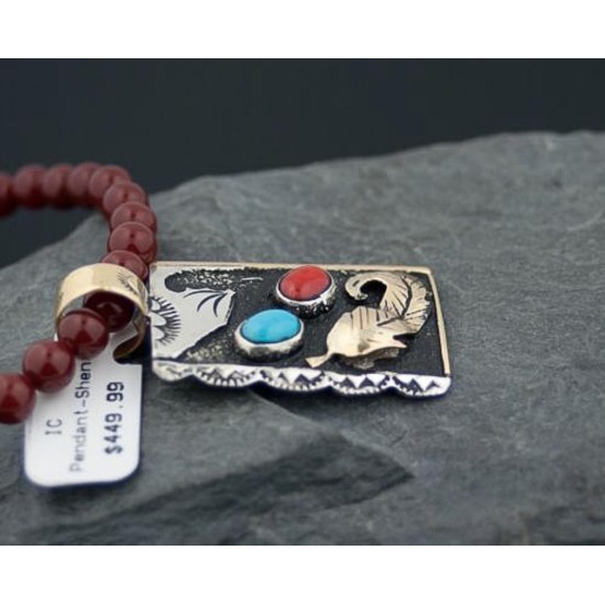 Handmade Leaf Certified Authentic Navajo .925 Sterling Silver 12kt Gold Filled Natural Turquoise Native American Necklace 370806673101 Handmade Leaf Certified Authentic Navajo .925 Sterling Silver 12kt Gold Filled Natural Turquoise Native American Necklace 370806673101