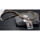 Handmade Leaf Certified Authentic Navajo .925 Sterling Silver 12kt Gold Filled Natural Turquoise Native American Necklace 370808640677