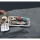 Handmade Leaf Certified Authentic Navajo .925 Sterling Silver 12kt Gold Filled Natural Turquoise Native American Necklace 370808640677