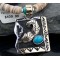Handmade Leaf Certified Authentic Navajo .925 Sterling Silver 12kt Gold Filled Turquoise Native American Necklace 370804674123