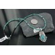 Handmade Leaf Certified Authentic Navajo .925 Sterling Silver Natural Turquoise Native American Necklace 370906128855