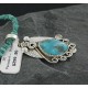 Handmade Leaf Certified Authentic Navajo .925 Sterling Silver Natural Turquoise Native American Necklace 370906128855