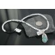 Handmade Leaf Certified Authentic Navajo .925 Sterling Silver Turquoise Native American Necklace 370909897471