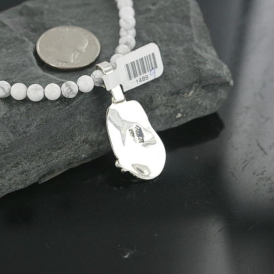 Handmade Leaf Certified Authentic Navajo .925 Sterling Silver Turquoise Native American Necklace 370909897471