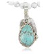 Handmade Leaf Certified Authentic Navajo .925 Sterling Silver Turquoise Native American Necklace 370909897471