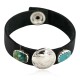 Handmade LEATHER Certified Authentic Vintage Style Buffalo Nickel Navajo .925 Sterling Silver Natural Turquoise Native American Bracelet 12836-2