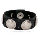 Handmade LEATHER Certified Authentic Vintage Style Buffalo Nickels Navajo Native American Bracelet 1288-2