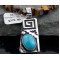 Handmade Mountain Certified Authentic Navajo .925 Sterling Silver Turquoise Native American Necklace 390569988015