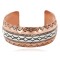 Handmade Mountain Certified Authentic Navajo Pure .925 Sterling Silver and Copper Native American Bracelet  12783-5