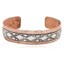 Handmade Navajo Pure .925 Sterling Silver and Copper Bracelet NB151108031926