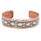 Handmade Certified Authentic Navajo Pure .925 Sterling Silver and Copper Native American Bracelet 12809-5