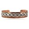 Handmade Mountain Certified Authentic Roanhorse Navajo Pure .925 Sterling Silver Copper Native American Bracelet 12770-2-0