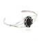 Handmade Navajo Certified Authentic .925 Sterling Silver Natural Black Onyx Native American Bracelet 13108-4