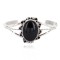 Handmade Navajo Certified Authentic .925 Sterling Silver Natural Black Onyx Native American Bracelet 18197-2