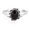 Handmade Navajo .925 Sterling Silver Natural Black Onyx Native American Bracelet 18197-2