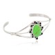 Handmade Navajo Certified Authentic .925 Sterling Silver Natural Gaspeite Native American Bracelet 13108-2